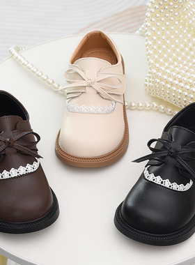女童皮鞋儿童公主鞋2025春秋季新款童鞋中大童小女孩时尚真皮单鞋