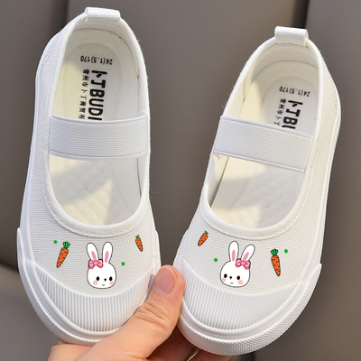 女童帆布鞋春秋季幼儿园