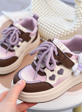儿童板鞋休闲鞋女童小白鞋2026春秋季新款童鞋时尚中大童女孩单鞋