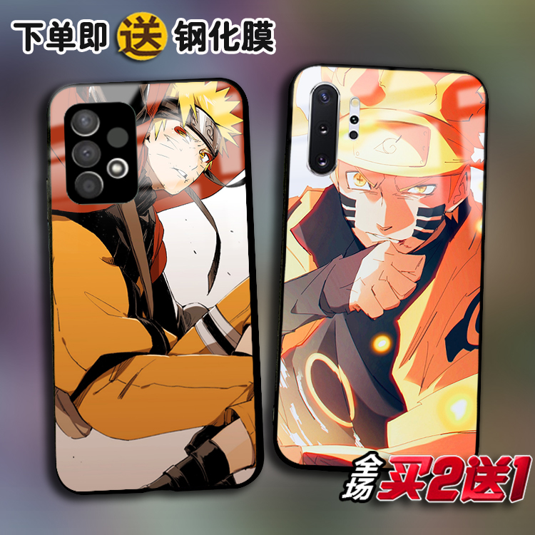 漩涡鸣人适用三星A55 A54 53 a51任意机型a71 72 a22 32定制A42 20 a33 50 a70火影忍者手机壳A12 25