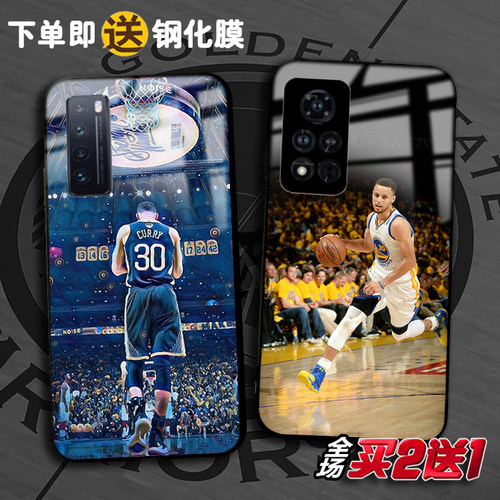 Curry库里适用荣耀50 V40 X20 30S玻璃play5 4 3Tpro手机壳X10max