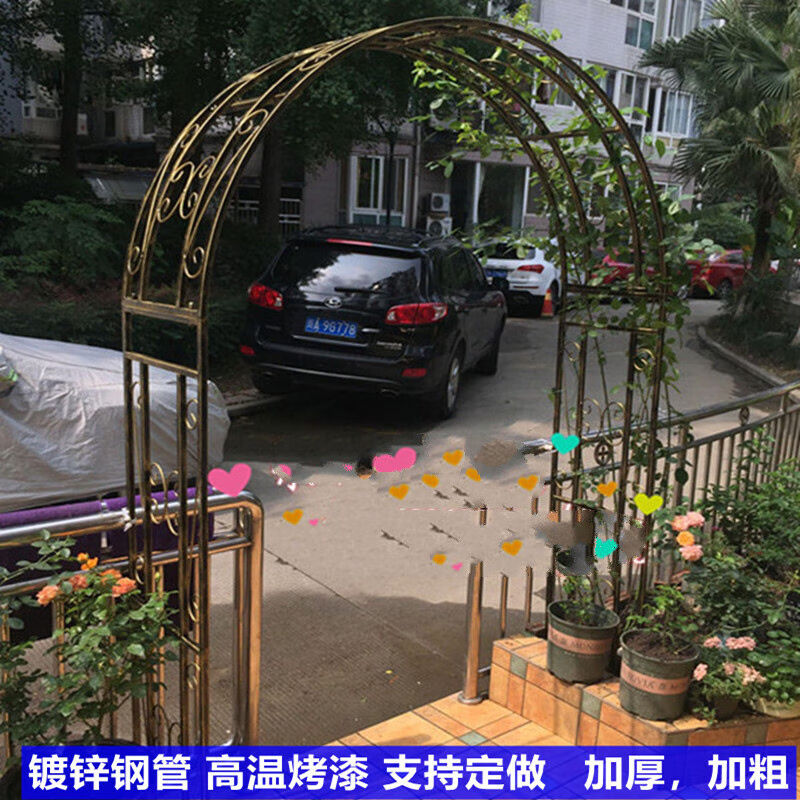 花园拱门铁艺花门爬架户外庭院藤本月季爬藤架铁艺花架爬藤架拱门
