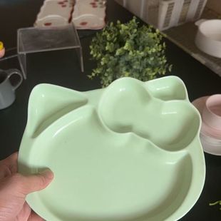 创意卡通饺子可爱猫咪分格盘子高颜值ins家用儿童早餐餐盘餐具