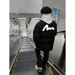 WASSUP美式潮牌轻薄90白鸭绒羽绒服男款冬季立领保暖个性宽松外套