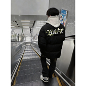 vibe轻薄保暖外套 学生个性 WASSUP潮牌街头90白鸭绒羽绒服男款 冬季