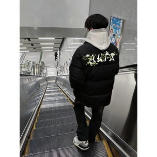 WASSUP潮牌街头90白鸭绒羽绒服男款冬季学生个性vibe轻薄保暖外套