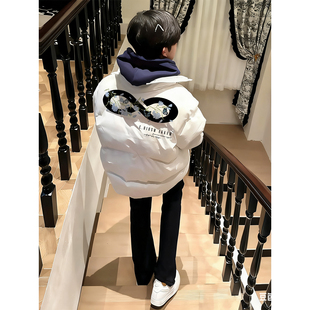 WASSUP美式高街轻薄立领羽绒服男款冬季学生个性vibe潮牌保暖外套