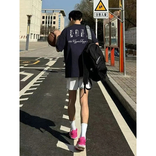 WASSUP美式复古短袖男款纯棉vibe风印花个性痞帅高中生半袖上衣服