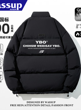 WASSUP美式高街羽绒服男款冬季
