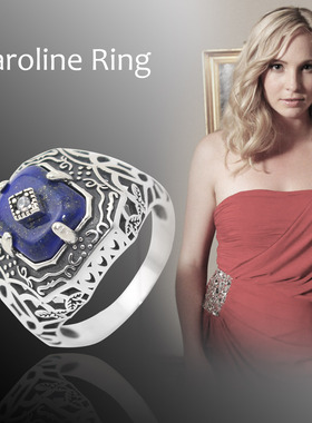 925纯银美剧复刻戒指吸血鬼日记