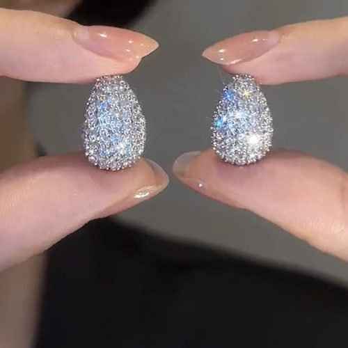 银针锆石耳钉2026年新款潮