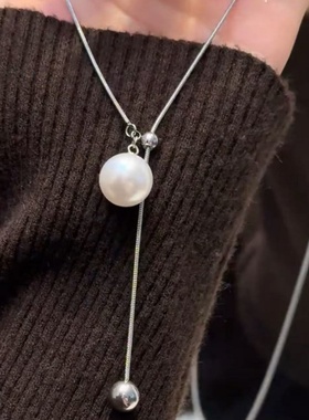 可抽拉珍珠项链轻奢精致高级感
