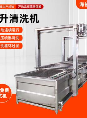 商用果蔬气泡清洗机不锈钢材质带提升清洗设备苹果清洗机菌菇清洗