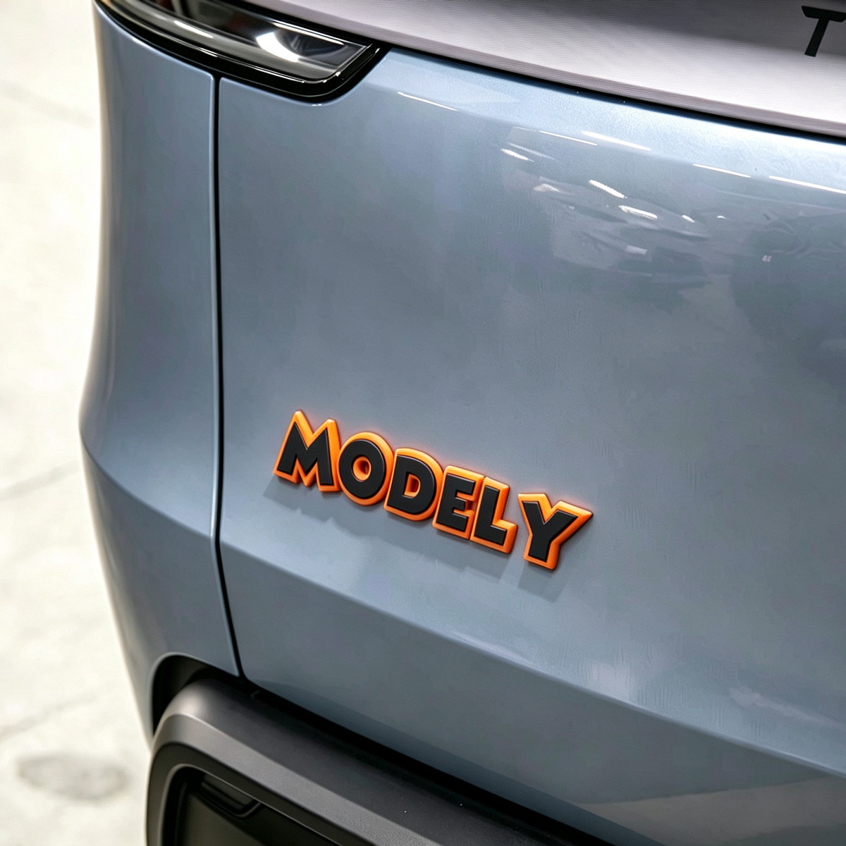适用于特斯拉MODEL Y车尾卡通彩色车标modely立体3D个性拼色车标