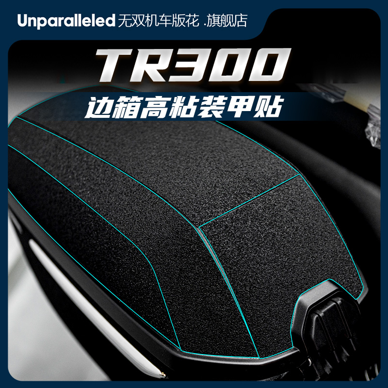 适用豪爵TR30边箱改装甲贴橡