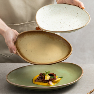 日式 点心盘西餐餐盘火锅店商用餐饮 餐盘陶瓷盘子菜盘家用2025新款