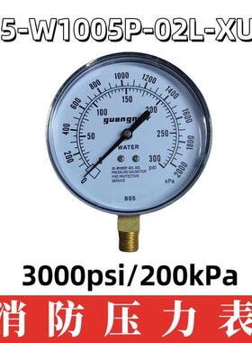 消防压力表35W1005P02LXUL水气压psi  20kPa泰科款优质 优质 人气