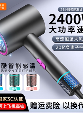 电吹风机负离子护发静音速干2026