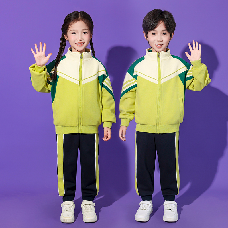 幼儿园园服春秋学院风运动服儿童校服套装小学生班服棒球服三件套