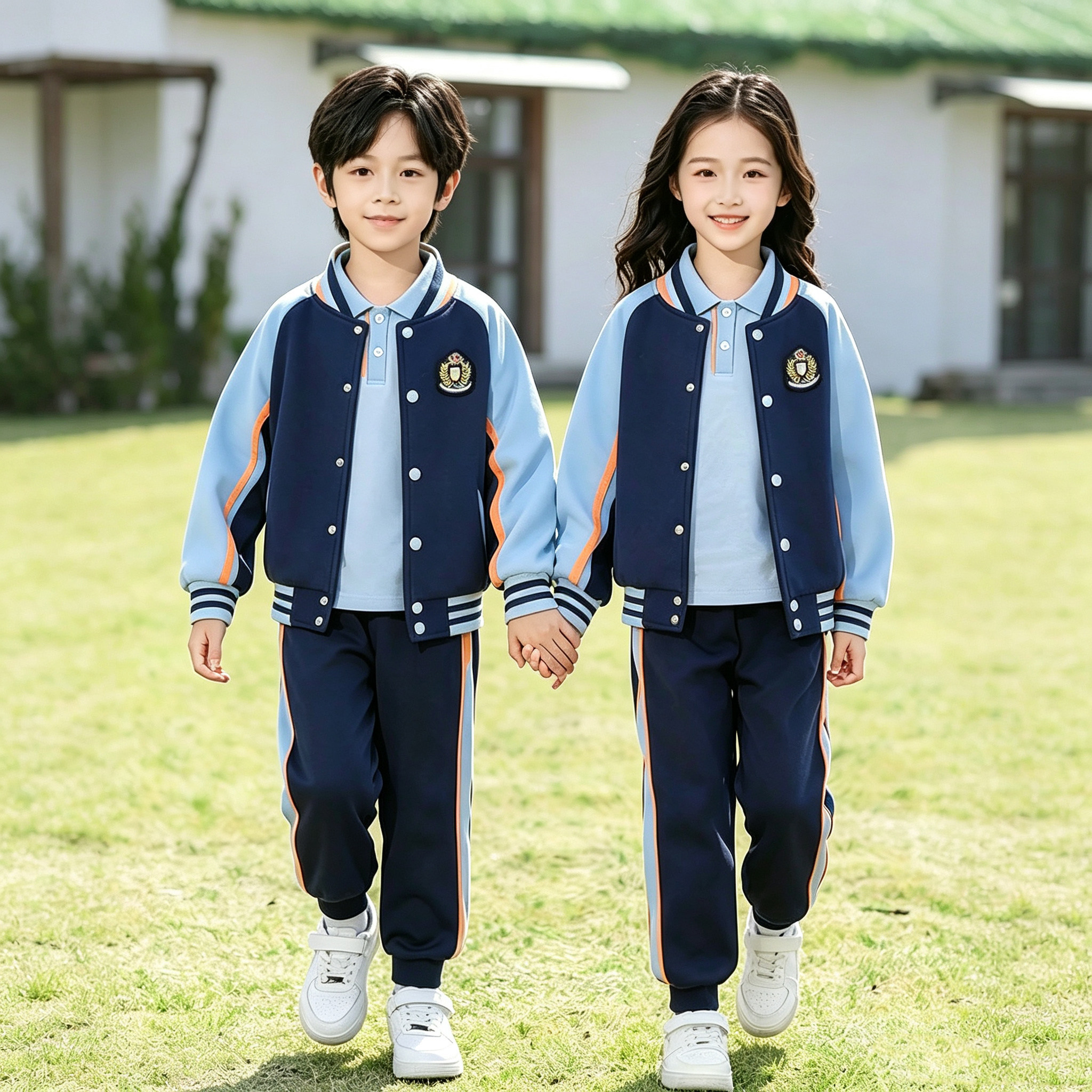 小学生校服春秋三件套儿童班服运动会开幕式服装幼儿园园服学院风