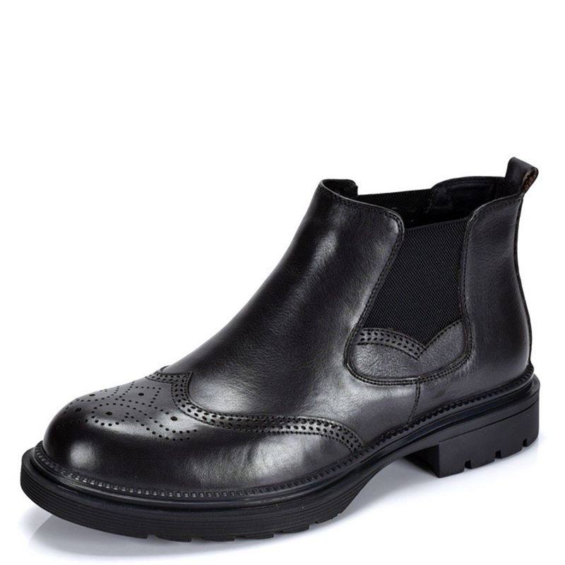 撤柜切尔西靴男鞋真皮加绒英伦复古软皮短靴冬季高帮鞋牛皮马丁靴,流行男鞋,切尔西靴,淘宝优惠券,粉丝福利购,淘宝优惠卷