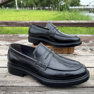 正装 头层牛皮一脚蹬男士 皮鞋 时尚 舒适 撤柜清仓新款 轻便上班鞋 男鞋