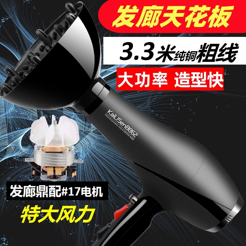 发廊电吹风机理发店专用大功率风发静音筒男士家用大风力负离子护