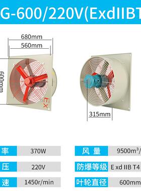 新款BAF/FAG-300/400隔爆型防爆排风扇风机换排气扇带百叶窗I包邮