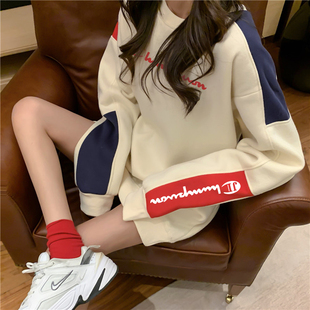 冠军卫衣女长袖 秋冬季 圆领纯棉上衣宽松oversize外套男潮 正品 日版