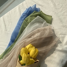 夏季韩版透明蕾丝衫2019新款长袖网纱打底衫宽松防晒内搭女装上衣
