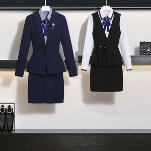 魅寇馨高端西装套装三件套女西服马甲正装物业售楼部客服工装春秋