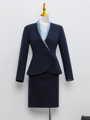 空姐职业套装女秋冬时尚气质酒店前台工作装高端金店美容院工作服