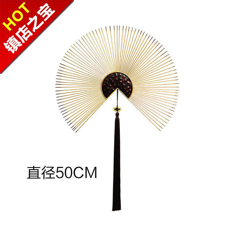 意中国风背景墙扇形挂F件客厅玄关墙面装饰品新中式铁艺壁挂墙饰|ruв категории Домашний быт, роспись - от Buy2taobao.com для оказания профессиональной услуги покупки агента Taobao