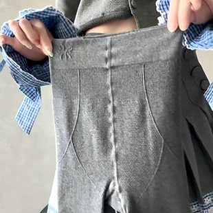 妖精可可秋冬细竖条保暖连裤袜高腰收腹云朵棉针织袜香氛打底裤