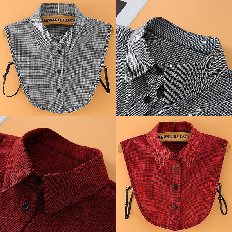 假领子女秋冬春纯棉百搭休闲牛仔尖领搭配卫衣毛衣减龄衬衣假衣领