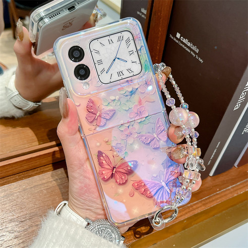 适用华为novaflip手机壳油画蝴蝶