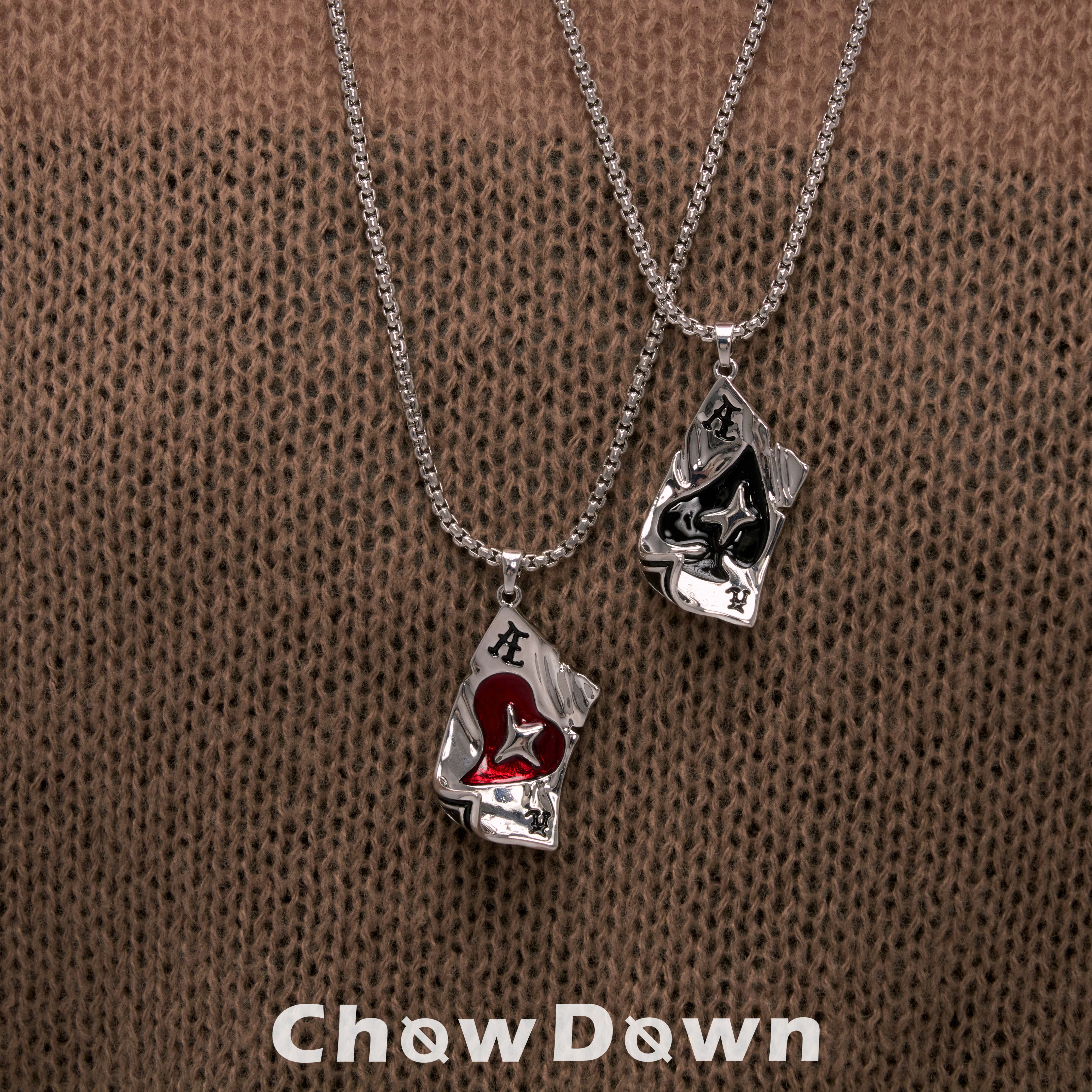 CHOWDOWN扑克牌长款项链