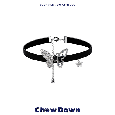 CHOWDOWN国风蝴蝶choker颈链