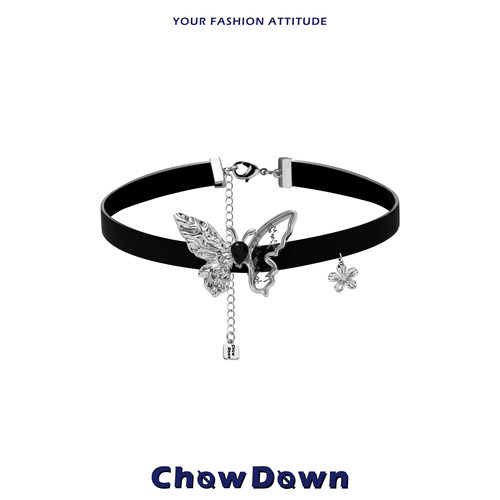 CHOWDOWN国风蝴蝶choker颈链
