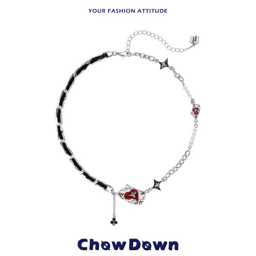 CHOWDOWN扑克牌锁骨链