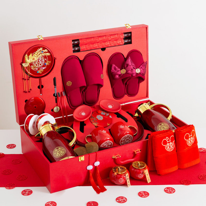 结婚陪嫁用品套装定制大全女方备婚送新娘嫁妆礼盒箱婚庆喜礼,节庆用品/礼品,婚房装扮用品,淘宝优惠券,粉丝福利购,淘宝优惠卷
