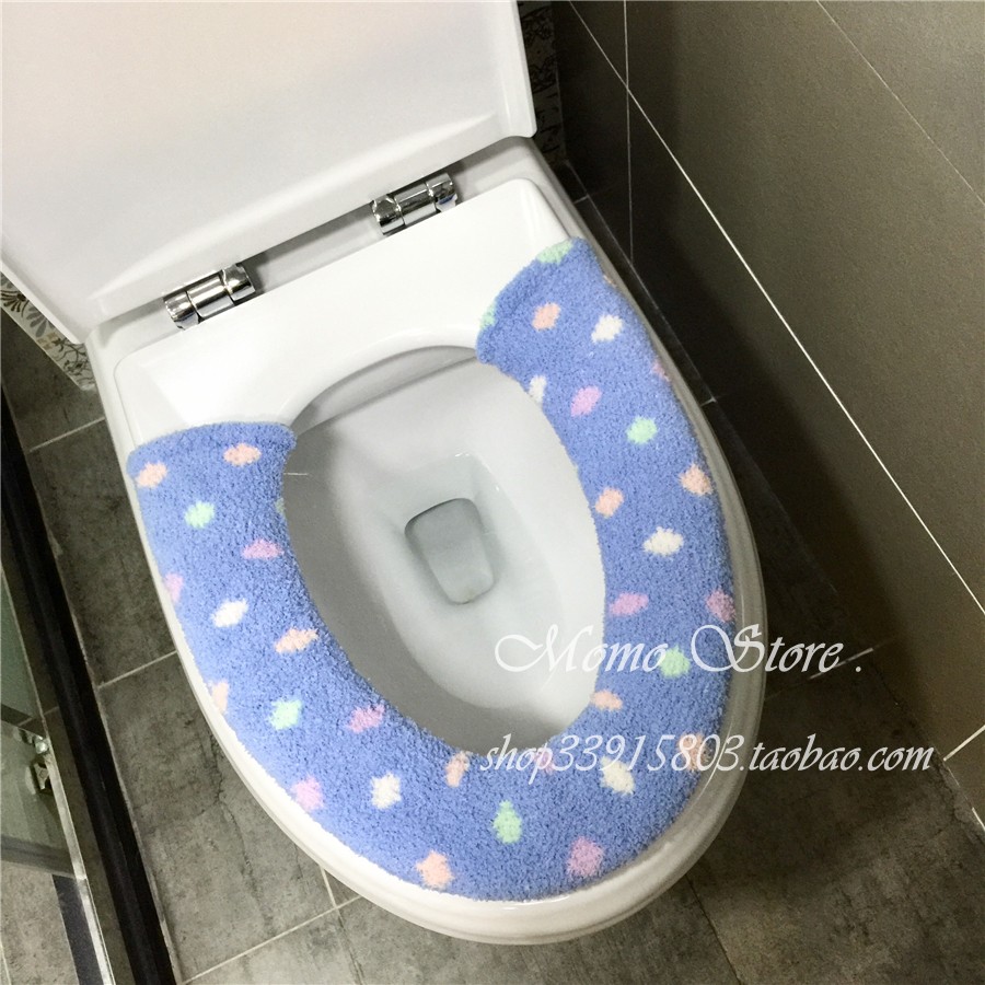 现货包邮出日系软绵绵半边绒秋冬O型U型方型通用座圈马桶套圈坐垫