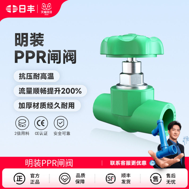 日丰ppr水管配件家用阀门闸阀止水阀截止阀自来水管进水阀热熔