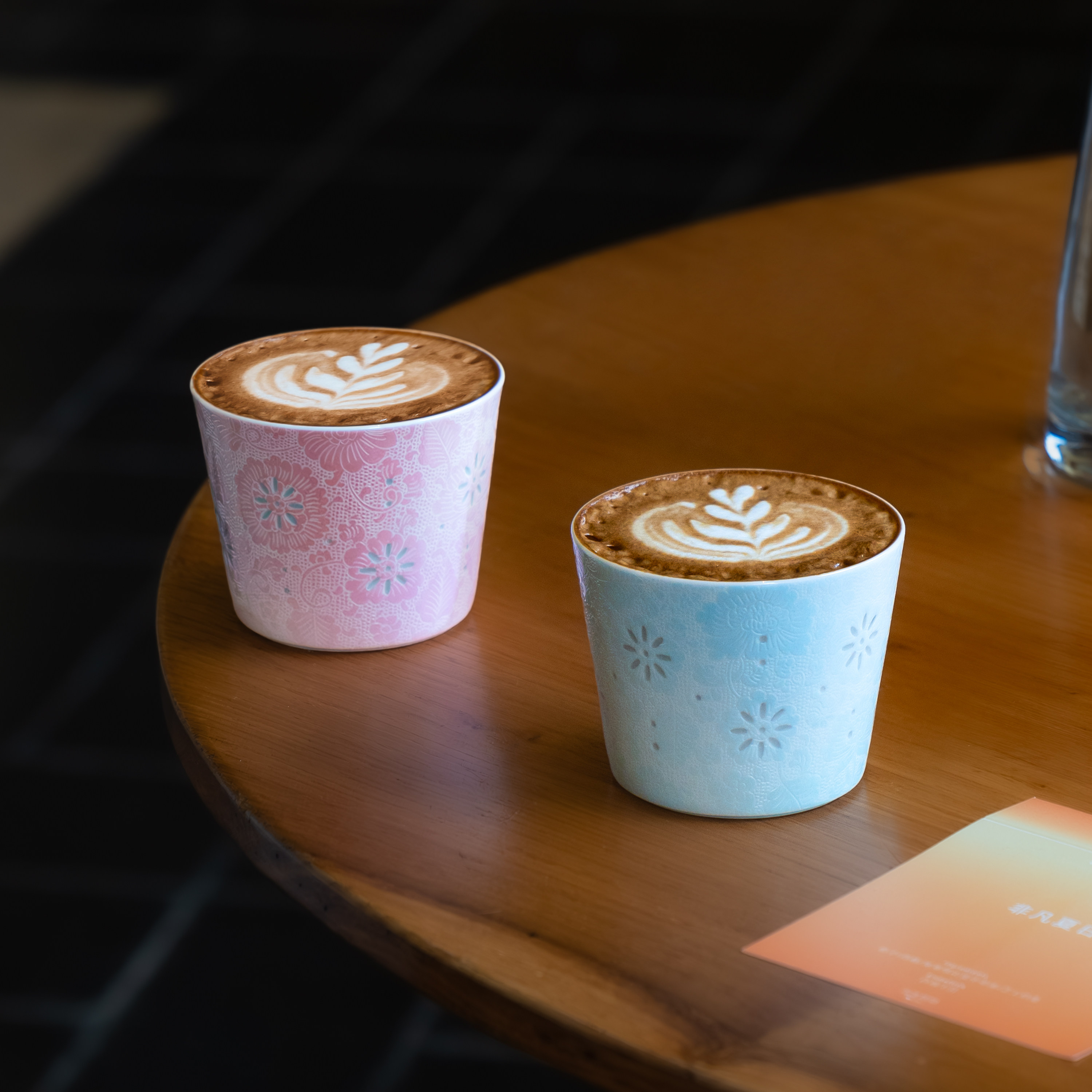 古帛扒花景德镇纯手工咖啡杯高颜值陶瓷手握杯情侣对杯礼盒装礼物