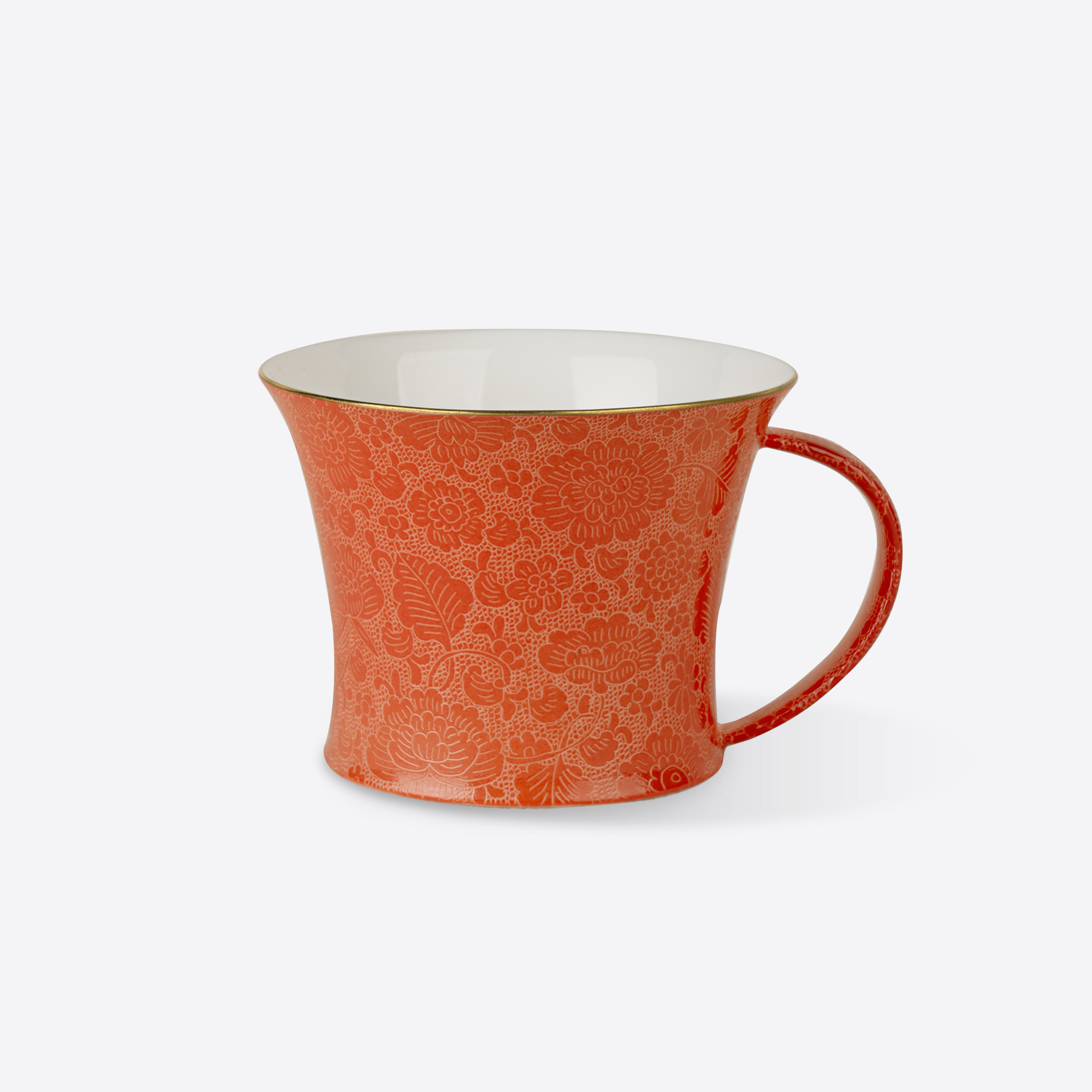 古帛扒花景德镇高白瓷高档精致咖啡杯高颜值网红杯玉陶瓷伴手礼盒