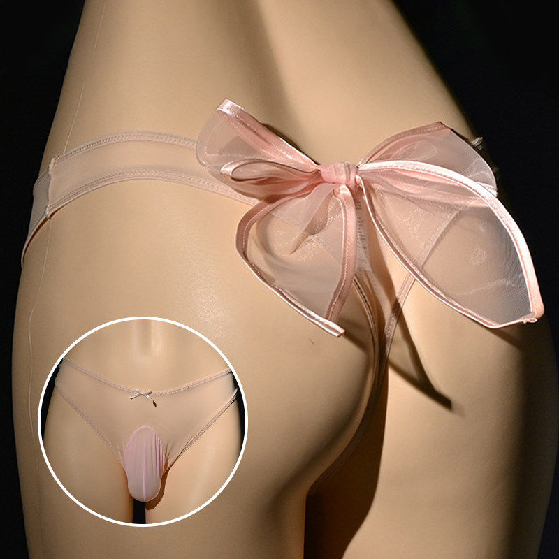 囊袋阴茎丁字裤性感可爱蝴蝶结飘带兔女郎透明枪弹分离情侣礼物,女士内衣/男士内衣/家居服,男丁字裤,淘宝优惠券,粉丝福利购,淘宝优惠卷