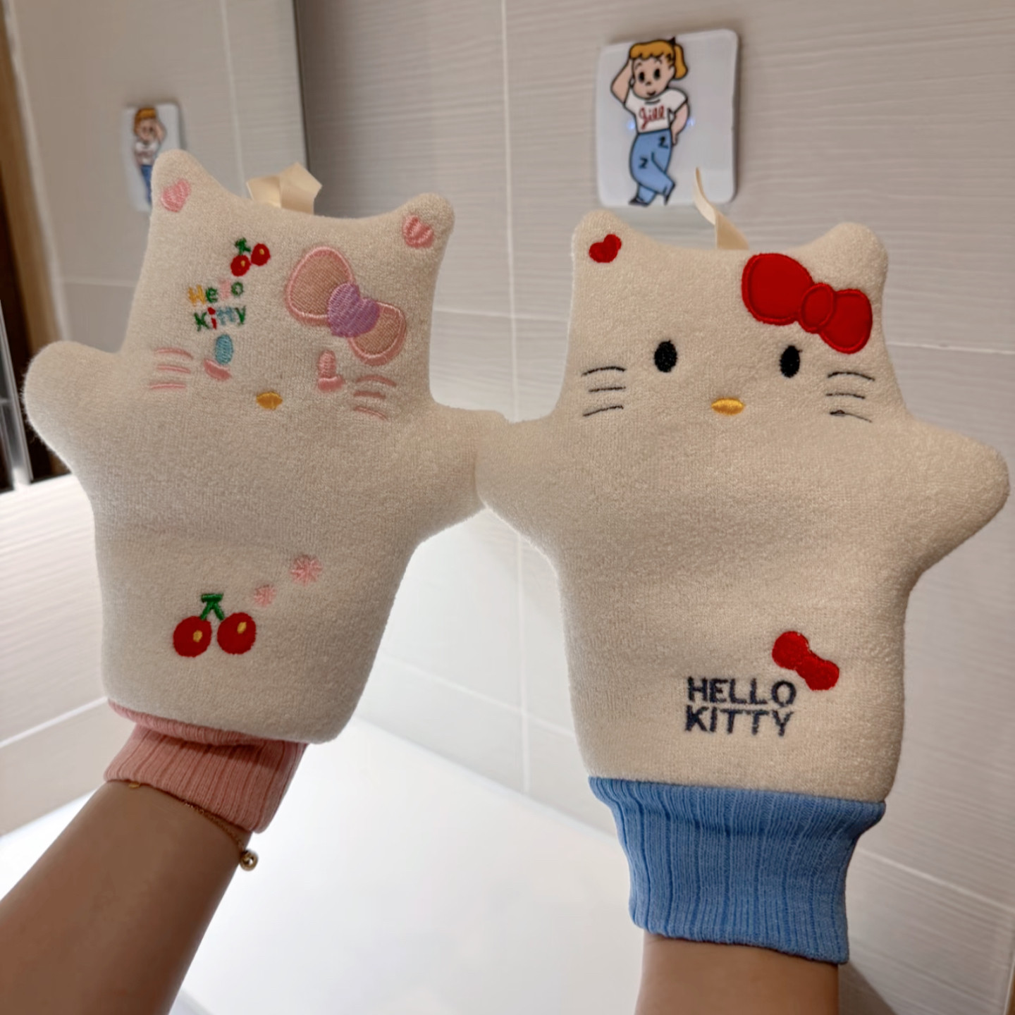 可爱kt搓澡巾洗澡擦背神器强力搓泥女士专用沐浴涂身体乳手套搓澡,家庭/个人清洁工具,搓澡巾,淘宝优惠券,粉丝福利购,淘宝优惠卷