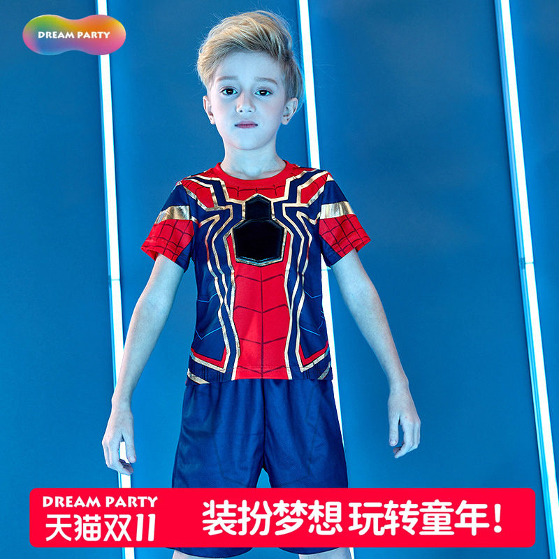 男童漫威蜘蛛侠T恤套装