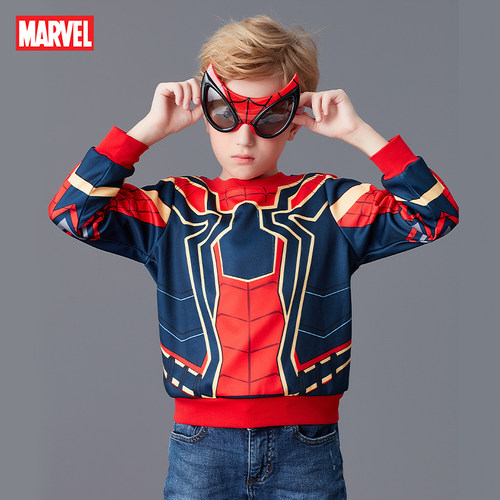 蜘蛛侠男童卫衣送蜘蛛眼镜玩具