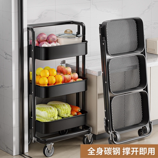小推车多层收纳架厨房卫生间浴室卧室可移动置物架落地零食书架子